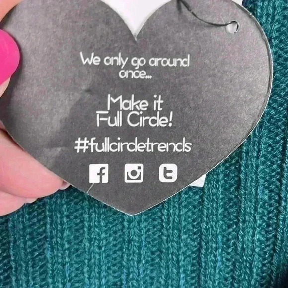 Made With Love Womens Cardigan Forest Green 2X V-Neck Zip Ribbed Wide Cuffs NWT - Picture 3 of 13